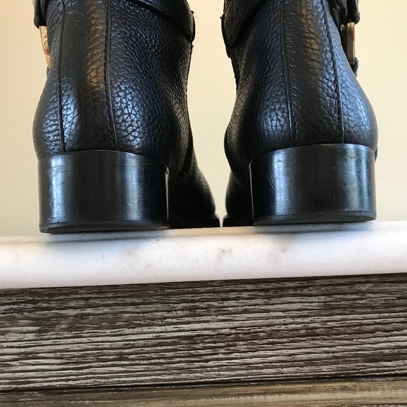 TORY BURCH BLACK TALL AMANDA RIDDING BOOTS - Picture 8 of 16